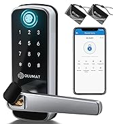 Smart Door Lock, OLUMAT Keyless Entry Door Lock Fingerprint Door Lock with Keypad Digital Door Lo...