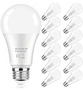 Kondras 12-Pack A19 LED Light Bulb 100 Watt Equivalent, 14W 1600LM Non-Dimmable Bright Light Bulb...