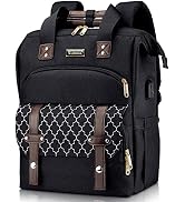 Kuosdaz Laptop Backpack for Women, 15.6 Inch Work Bag, School Backpack for Teen Girls, Wide Open ...