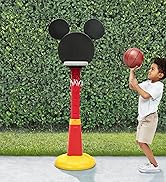 Delta Children Disney Mickey Mouse Plastic Basketball Set - Includes Basketball Hoop, 1 Basketbal...