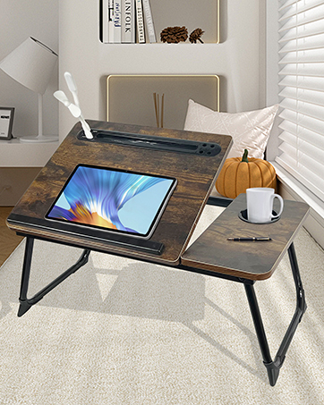 Laptop Desk for Bed, Laptop Bed Tray Desk with 5 Different Angles