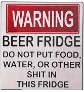 Warning Beer Fridge Magnet, Funny Warning Sign Beer Stickers Magnet Stickers 'DO NOT Put Food,Wat...