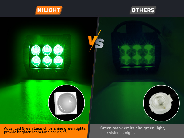 Green light pods Hunting Lights led fog lights for trucks led spot lights for trucks off road