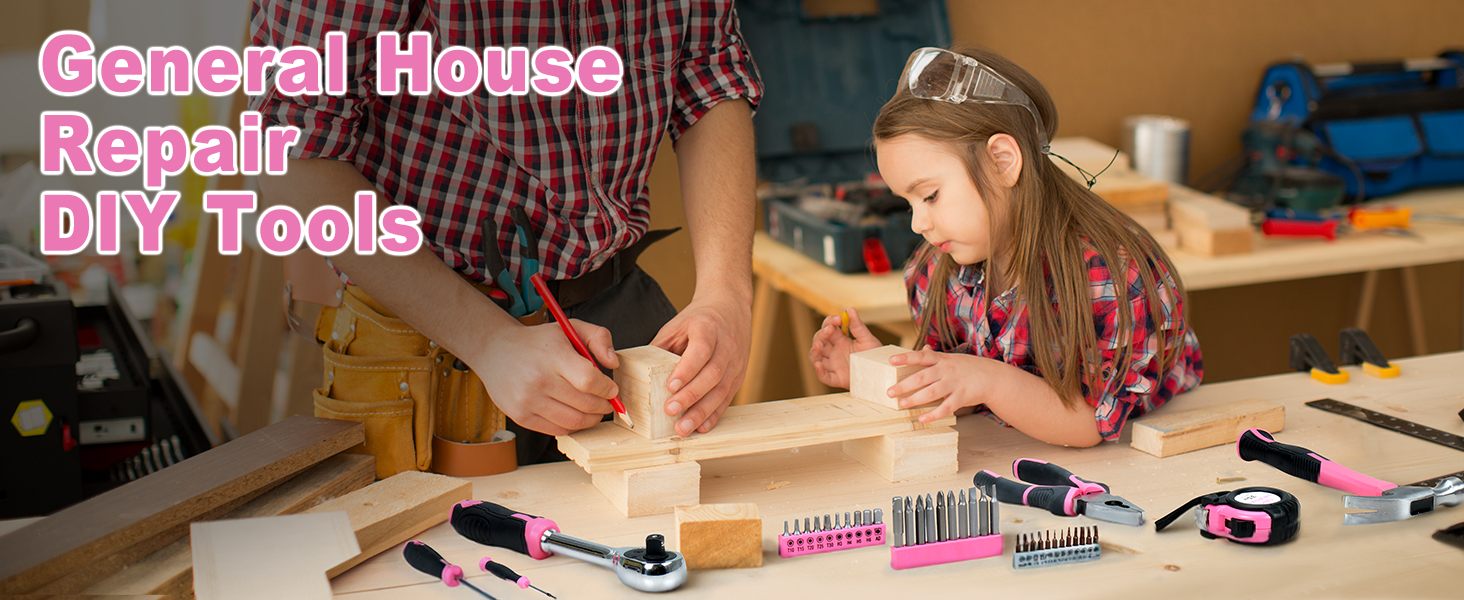 pink tool set