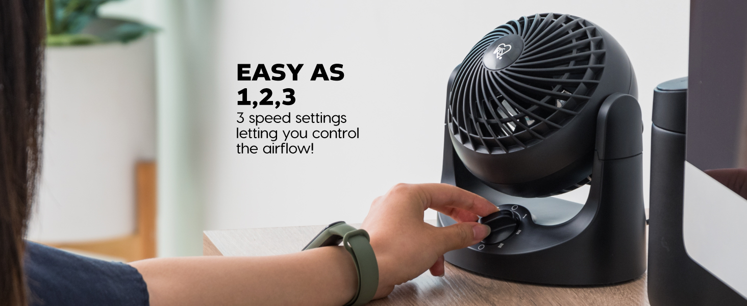 WOOZOO desk fan, mini table fan, portable, back to school, dorm, college