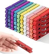 Colored Clothespins, Colorful Clothes Pins Wooden Clips Rainbow Colors 50 Pack Decorative Crafts ...