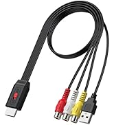 Neoteck RCA to HDMI Converter 20cm AV to HDMI Cable Supports 16:9/4:3 Aspect Conversion for Game ...