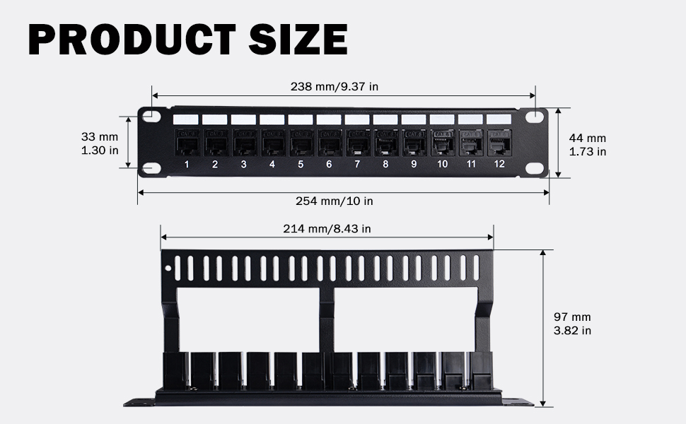 12 Port Cat6 Patch Panel