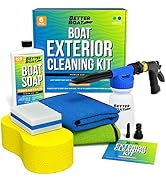 Boat Cleaning Kit, Wash Soap, Foam Gun, Sponge, Microfiber Cloths, Marine Cleaner for Pontoon, Fi...