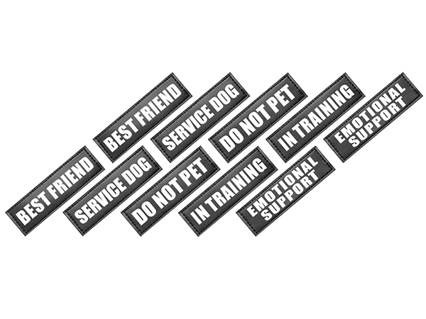 clear lettering dog patches