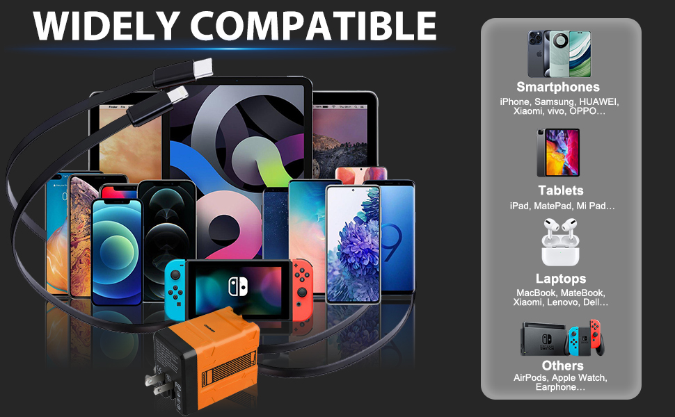 2-in-1 Compatible with Fast Charger
