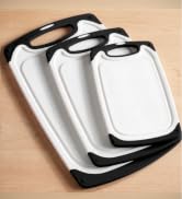 Cutting Boards for Kitchen - BPA-Free Chopping Board - Different Sizes &amp; Non Slip Handles - Rever...