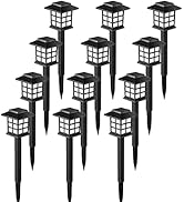 GIGALUMI Solar Outdoor Lights,12 Pack LED Solar Lights Outdoor Waterproof, Solar Walkway Lights M...