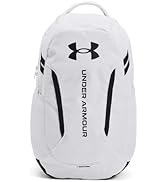 Under Armour Unisex-Adult Hustle 6.0 Backpack, (100) White/White/Black, One Size Fits Most