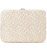 Puffy Laptop Sleeve 13-15.6 Inch Cute Quilted Laptop Protective Case Padded Floral Computer Sleev...