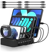 MSTJRY 90W 6-Port USB C Fast Charging Station for Multiple Devices, Multi PD Charger Station for ...