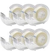 OWLKELA - 6 Pack 3/4" x 28 yds Invisible Tapes and Refillable Dispensers, Matte Finish Magic Tape...