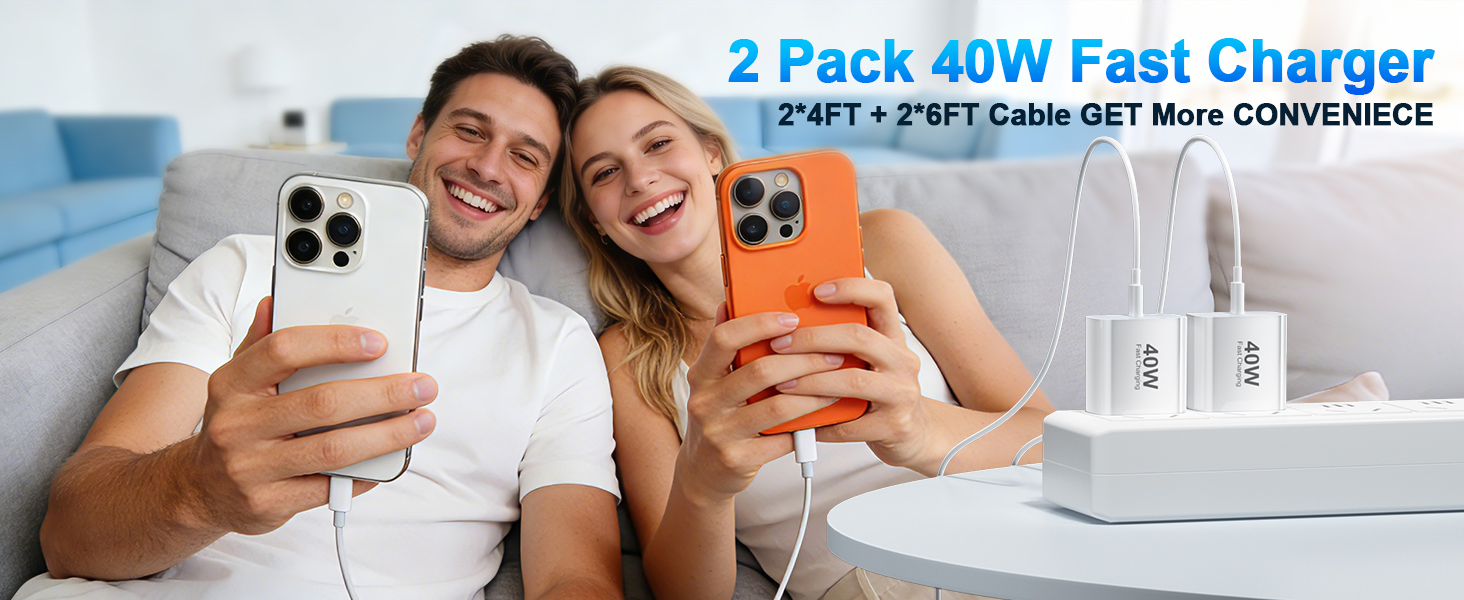 2*40W Charger + 4*Cable