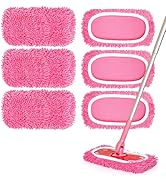 TidyBliss Reusable Microfiber Mop Pads for Swiiffer Sweeper, 6 Packs Wet Dry Washable Mop Refills...