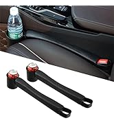 Tumecos Car Seat Gap Filler Pad PU Leather Console Side Pocket Organizer with One Cup Holder for ...