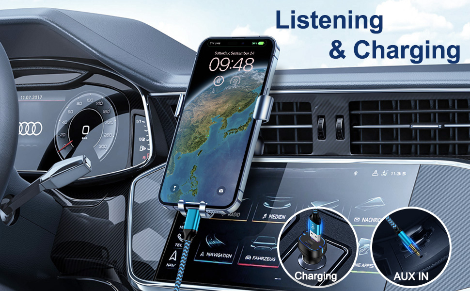 iphone auxiliar cable for car