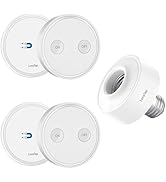 LoraTap Wireless Remote Control E26 Light Socket Adapter with 2 Remotes, 915MHz 656ft Range On Of...
