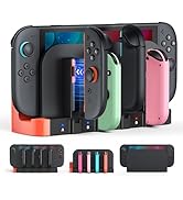 Wireless 8 in 1 Charger Dock for Nintendo Switch 2 - Dual-Direction Charge, Compatible with Ninte...