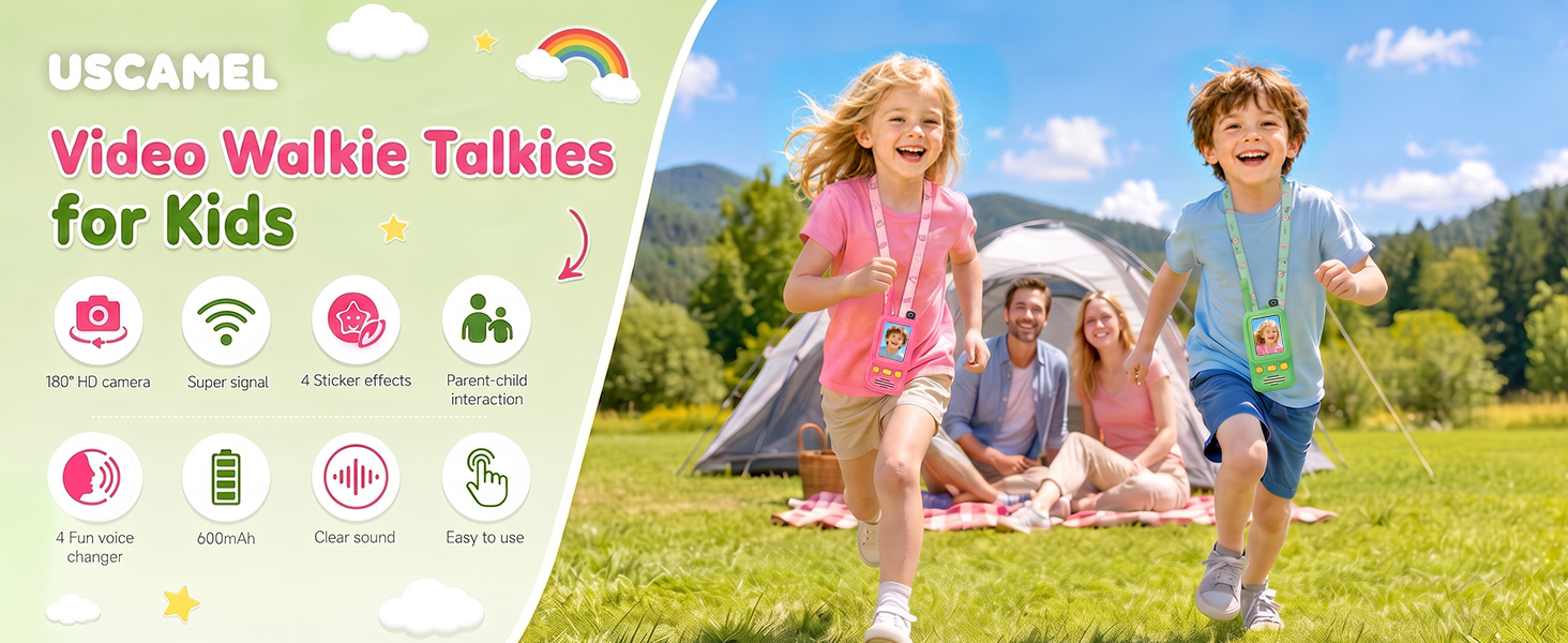 USCAMEL Video Walkie Talkies for Kids