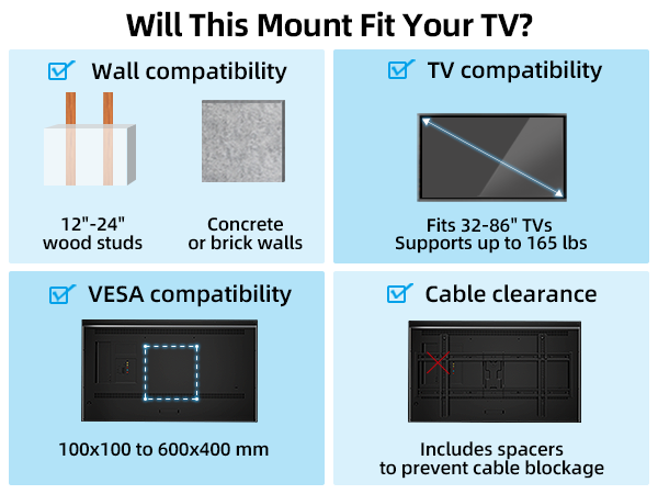 55 inch tv wall mount