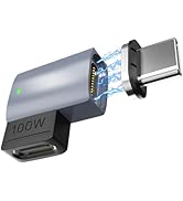 3C'S USB C Magnetic Adapter(1 Pack),11Pin Right Angle Type C Magnetic Adapter,Supports USB PD 100...