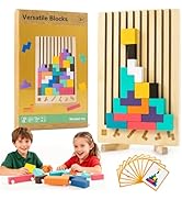 Oppvoci Wooden Montessori Russian Blocks Puzzle – 3D Stacking Toy for 3-6 Year Olds Toddlers Educ...
