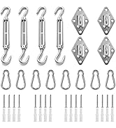 HOMPER M6 Awning Attachment Set, Heavy Duty Sun Shade Sail Stainless Steel Hardware Kit for Garde...