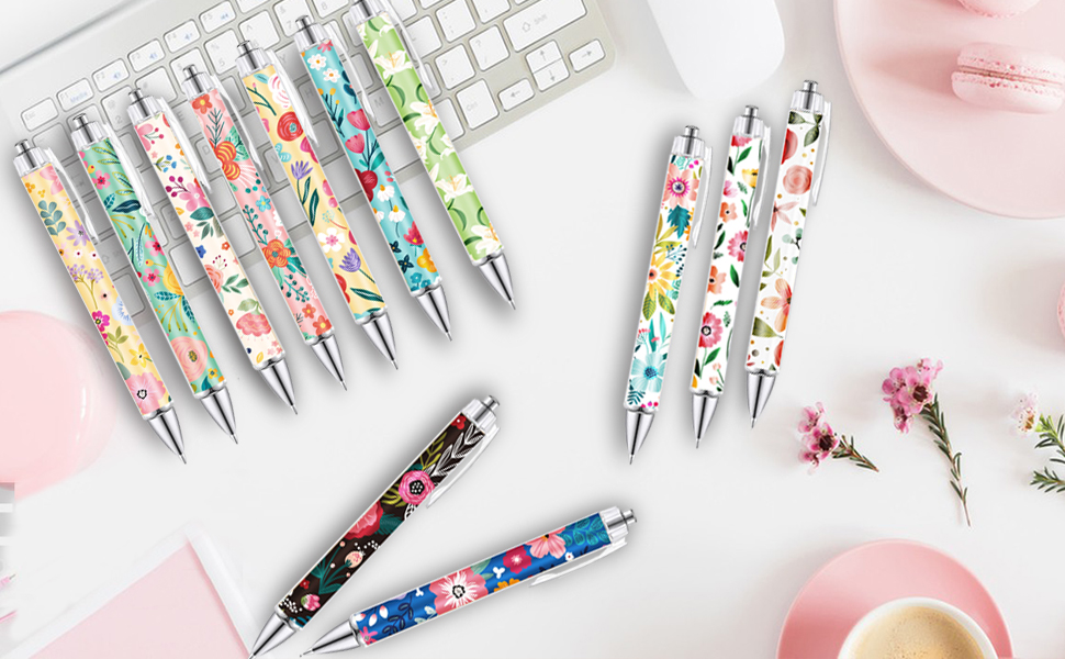 12pcs Cute Writing Pens for Women Girls Fancy Pens