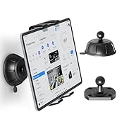 OHLPRO 2-in-1 Tablet Wall Mount with Suction Cup &amp; Screw Holes Base, 360° Adjustable Swivel Unive...