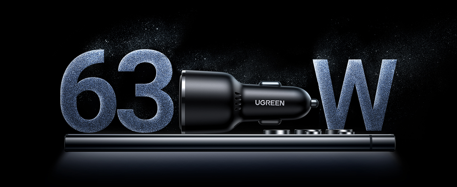 63W car adapter usb c