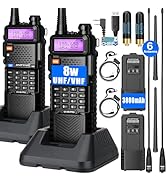 BAOFENG UV-5R pro 8W Handheld Ham Radios Multi Band Walkie Talkie Long Range Radios with Earpiece...