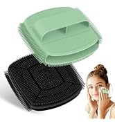 GEENOA Upgrade Silicone Face Scrubber 2PCS, Soft Facial Cleansing Brush with Unique Side-Bristle ...