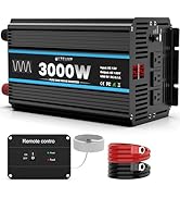 OLTEANP 3000W Pure Sine Wave Power Inverter 12V DC to 110/120V AC Converter for Car, Truck, Home,...
