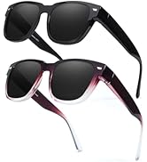 Myiaur Fit Over Glasses Sunglasses for Women, Polarized Sunglasses with UV400 Protection, Reduce ...