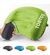 TOBTOS Camping Pillow Inflatable Pillow for Camping, Ultralight Backpacking Pillow, Ergonomic Sup...