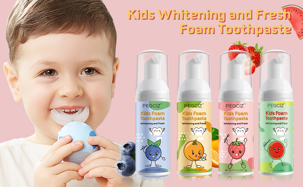 kids foam toothpaste