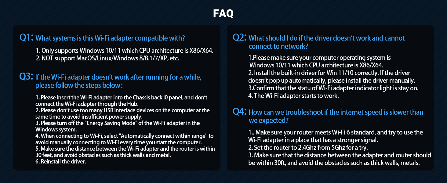 usb wifi adapter dual-band laptop wide range windows macOS mac internet adaptor wlan adapter