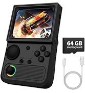 R36T Retro Game Console, Handheld Game Console with 3.5in IPS HD Screen, Video Game Consoles Supp...