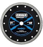 CRALY 7 Inch Ultra Thin Turbo Diamond Blade, 5/8 in Arbor, 7'' Diamond Stone Blade for Angle Grin...