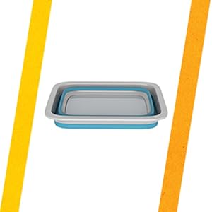 Image of camp kitchen collapsible dish tub.