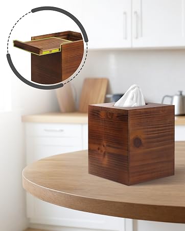 wooden tissue box cover
