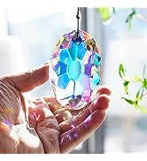 AB Coating Hanging Window Crystal Prism Suncatcher Rainbow Maker Glass Hanging Pendant Ornaments ...