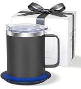 Zhenglu Coffee Warmer with Mug Set, USB Powered Heated Cup with 10H Auto Shut-Off, 131? Self Heat...
