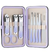 Manicure Set, 10 pcs High-Carbon Steel Nail Clippers Set, Portable Mini Manicure and Pedicure Kit...