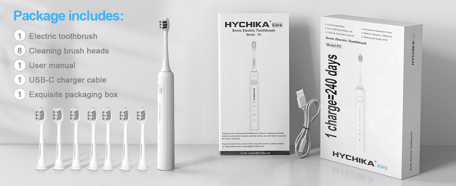 travel electric toothbrush with replacements brush heads